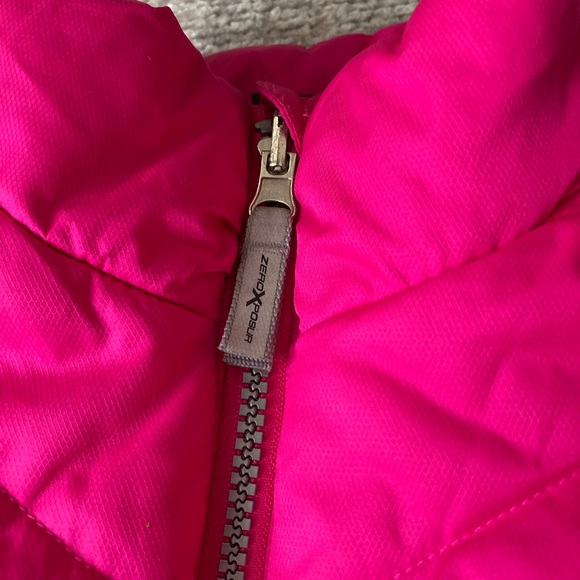ZeroXPosur Winter Puffer Coat‎ Size 7/8 Hot Pink and Navy Winter Classic - Picture 2 of 6